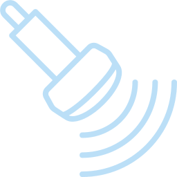 Ultrasound icon showing non-invasive diagnostic imaging for veterinary patients
